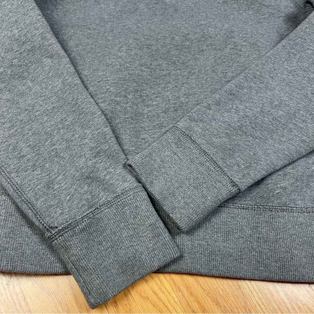 Abercrombie & Fitch Vintage Muscle Fit Gray Henley Mock Neck Sweatshirt - Picture 8 of 13